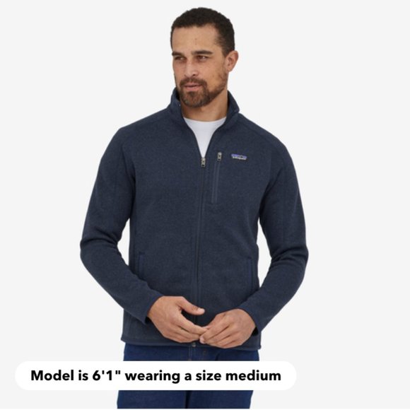 Patagonia Navy Men's Better Sweater Fleece Jacket Size Small NWT - Picture 2 of 5